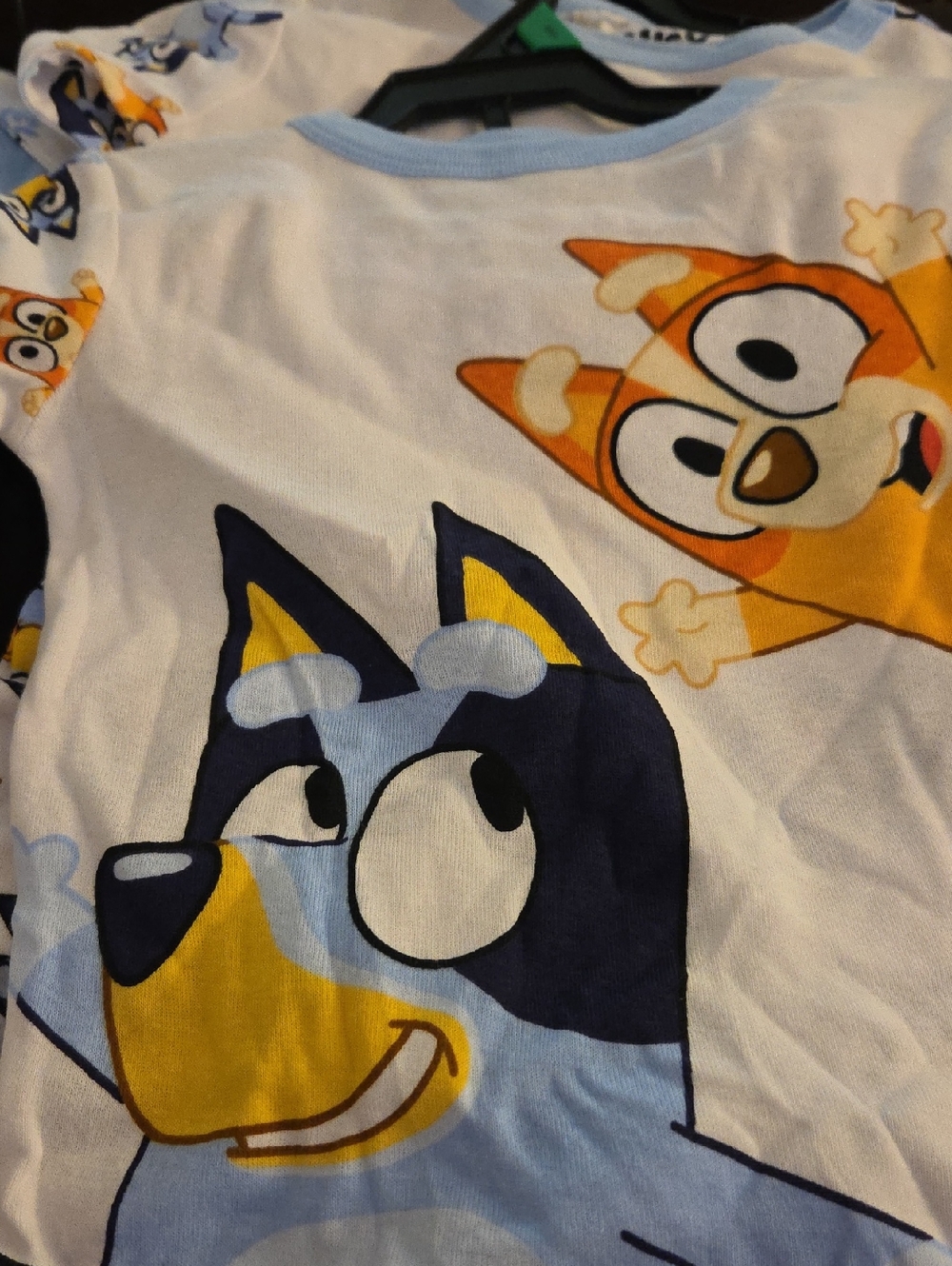 Gender Neutral BLUEY Blue and Orange  Pajama Top And Bottom. New Wtags